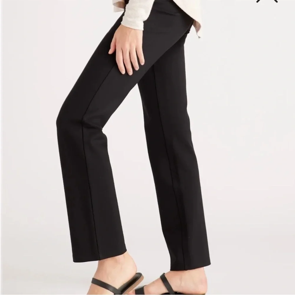 New Quince Ultra Stretch Ponte Straight Leg Pants Women’s extra small‎ XS Black